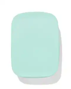 Brotdose, 18,9 × 14,3 × 5,8 cm, Edelstahl, hellblau