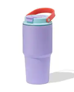 Trinkbecher, 600 ml, Edelstahl, violett