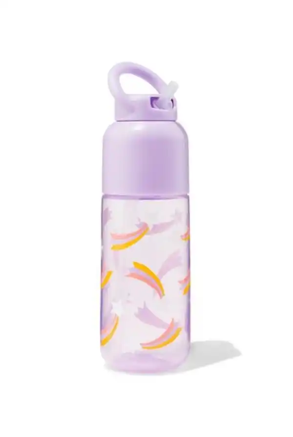 Bild 2 von Trinkflasche mit Trinkhalm, Sterne, 300 ml