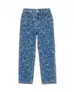 Bild 2 von Kinderhose mit Blumen mittelblau
