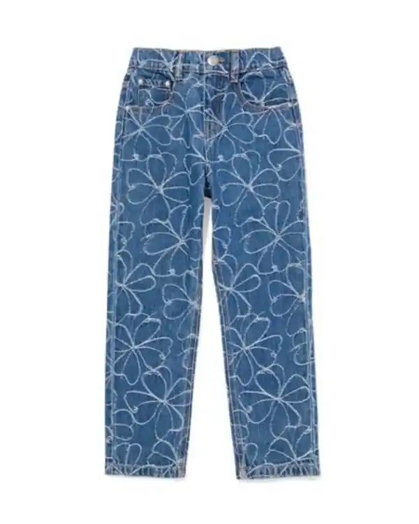 Bild 2 von Kinderhose mit Blumen mittelblau