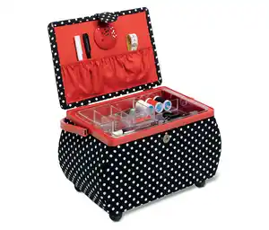 Prym Nähkorb »Polka Dots«, schwarz/weiß
