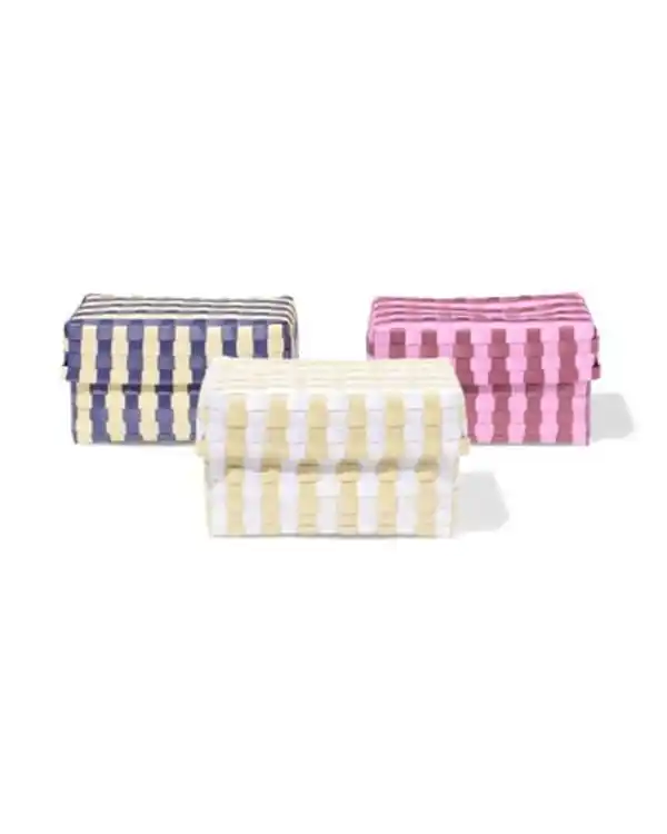 Bild 3 von Korb 20 x 15 cm mit Deckel, kariert, Braun