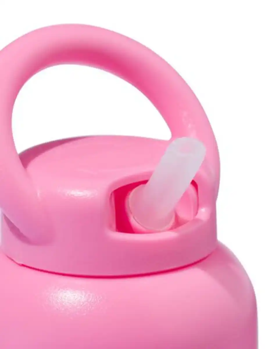 Bild 2 von Wasserflasche mit Trinkhalm, 300 ml, Rosa