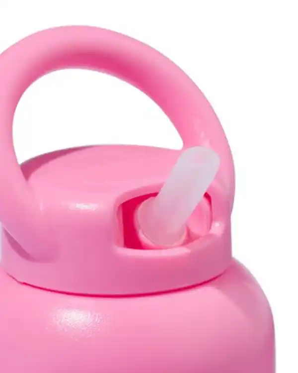 Bild 2 von Wasserflasche mit Trinkhalm, 300 ml, Rosa