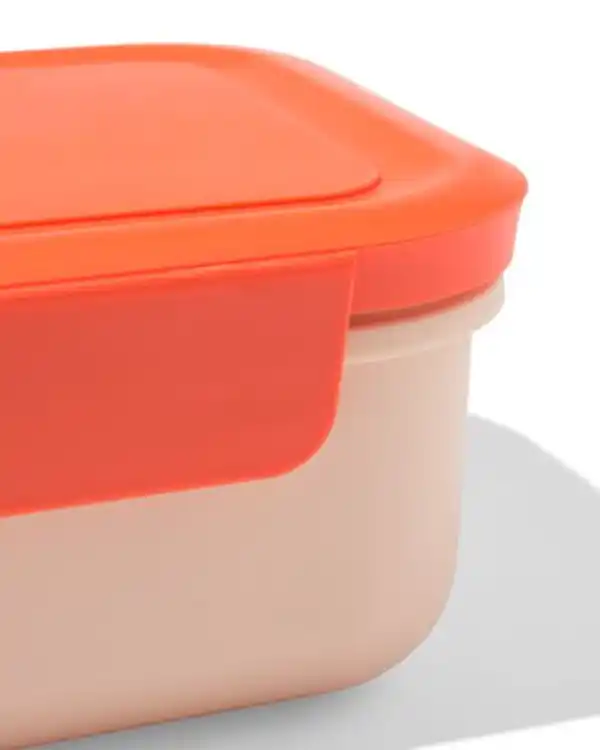 Bild 2 von Brotdose, 19,8 × 14,8 × 8 cm, rot-beige