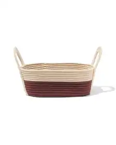 Korb 34 x 13 cm, Seil, Beige