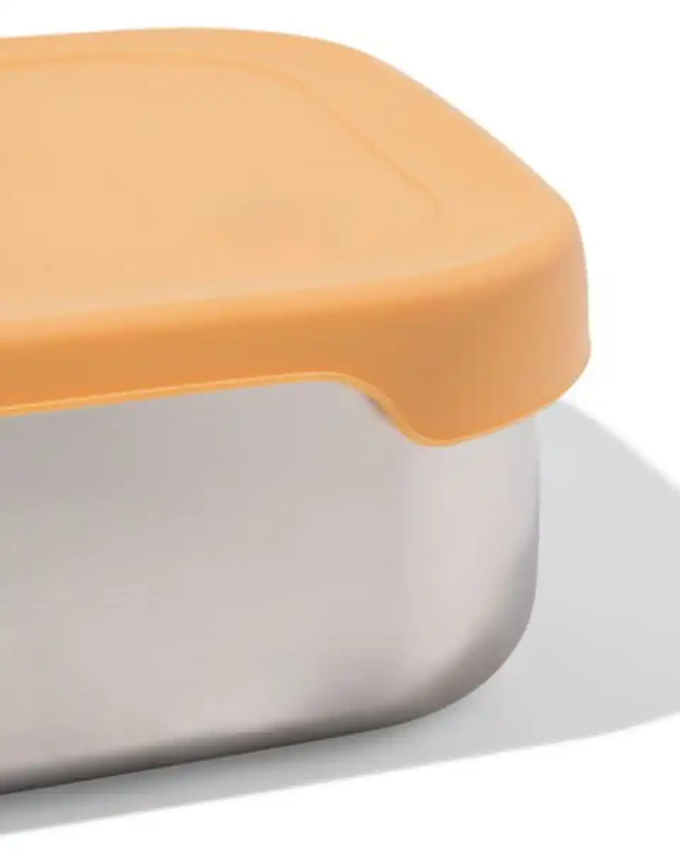 Bild 2 von Brotdose, 18,9 × 14,3 × 5,8 cm, Edelstahl, braun