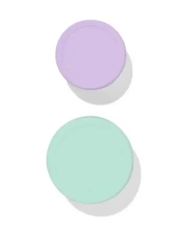 Bild 2 von Snackboxen, Edelstahl, violett-mintgrün – 2 Stück