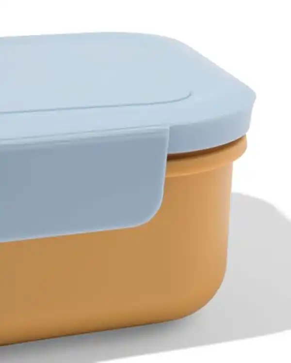 Bild 2 von Brotdose, 19.8 × 14.8 × 8 cm, hellblau-braun