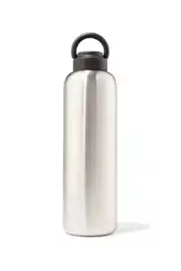Isolierflasche, doppelwandig, Edelstahl, silbern, 700 ml