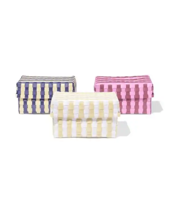 Bild 3 von Korb 20 x 15 cm mit Deckel, kariert, Lila