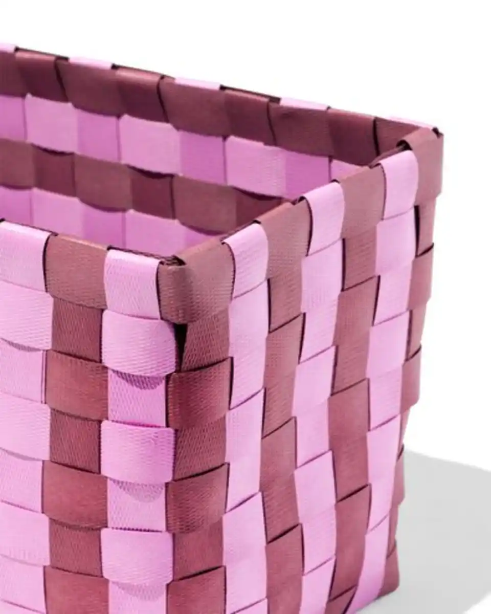 Bild 2 von Korb 20 x 15 cm mit Deckel, kariert, Lila