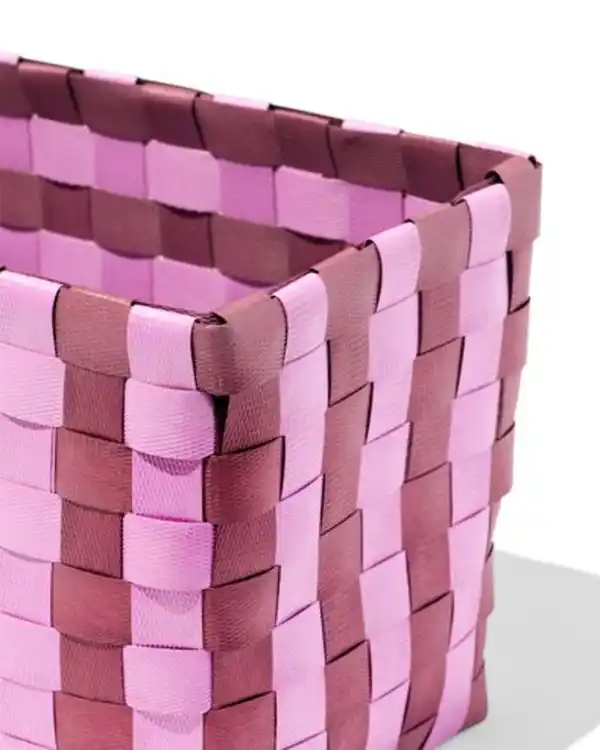 Bild 2 von Korb 20 x 15 cm mit Deckel, kariert, Lila