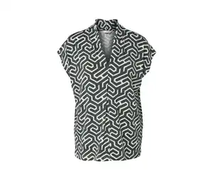 Blusenshirt mit V-Ausschnitt, grün