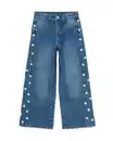 Bild 2 von Kinderjeans, Wide-Fit, Blumen dunkelblau