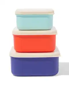 Snackboxen in Blau, 3-teilig