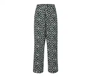Bedruckte Schlupfhose in Crinkle-Optik