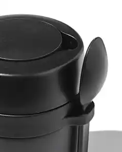 Suppenbecher, 400 ml, Edelstahl, schwarz