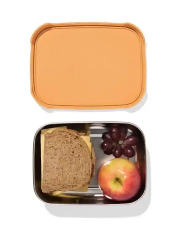 Bild 3 von Brotdose, 18,9 × 14,3 × 5,8 cm, Edelstahl, braun