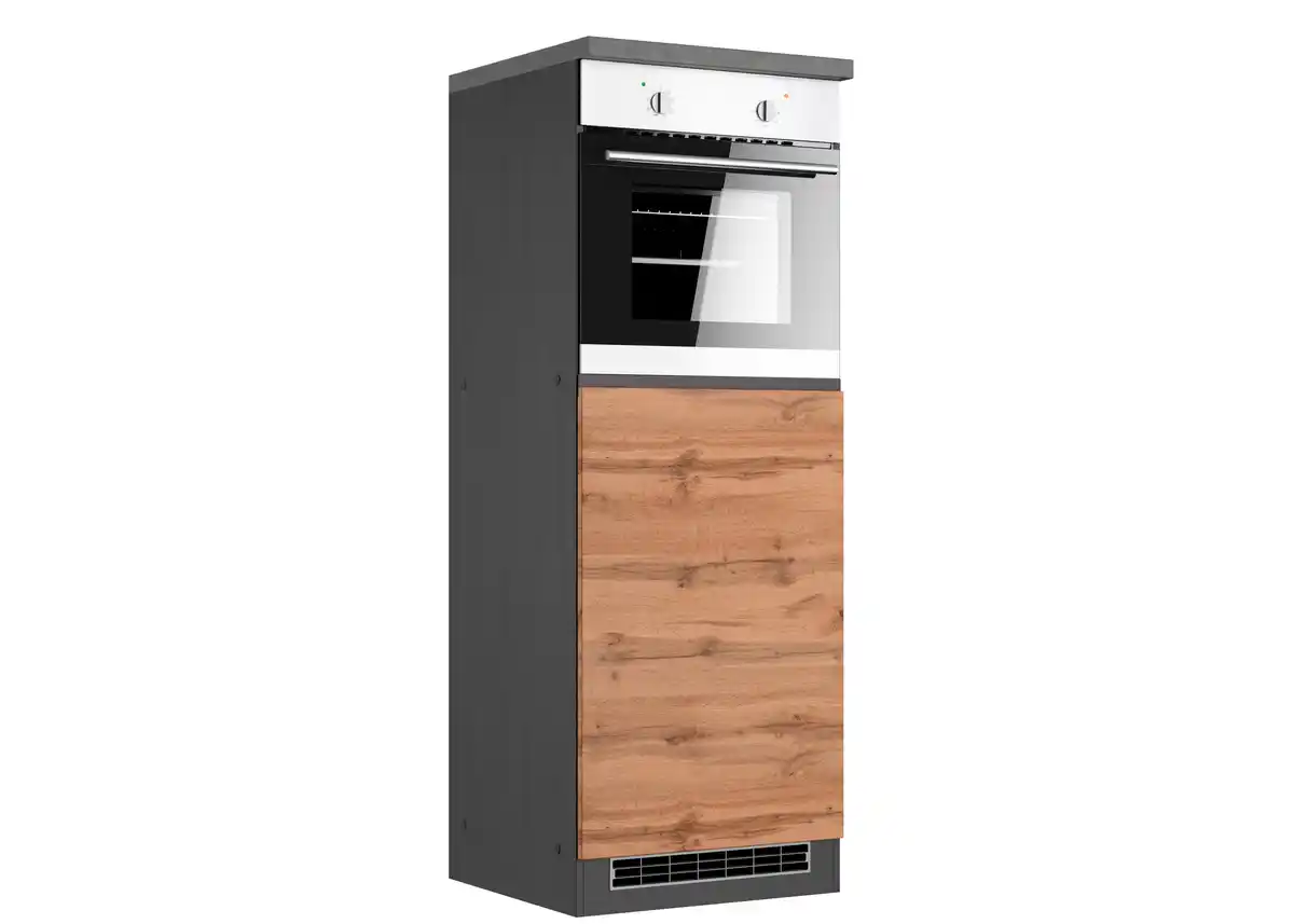 Bild 1 von Geräteumbauschrank Turin ca. 60x166 cm Graphit/Eiche, Graphitfarben, Eiche Wotan