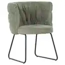 Bild 1 von Carryhome Stuhl, Grün, Schwarz, Metall, Textil, Kufe, Rundrohr, 62x80x62 cm, Stoffauswahl, Esszimmer, Stühle, Esszimmerstühle, Vierfußstühle
