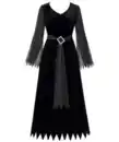 Bild 1 von Erwachsenenkostüm Kleid Halloween, schwarz