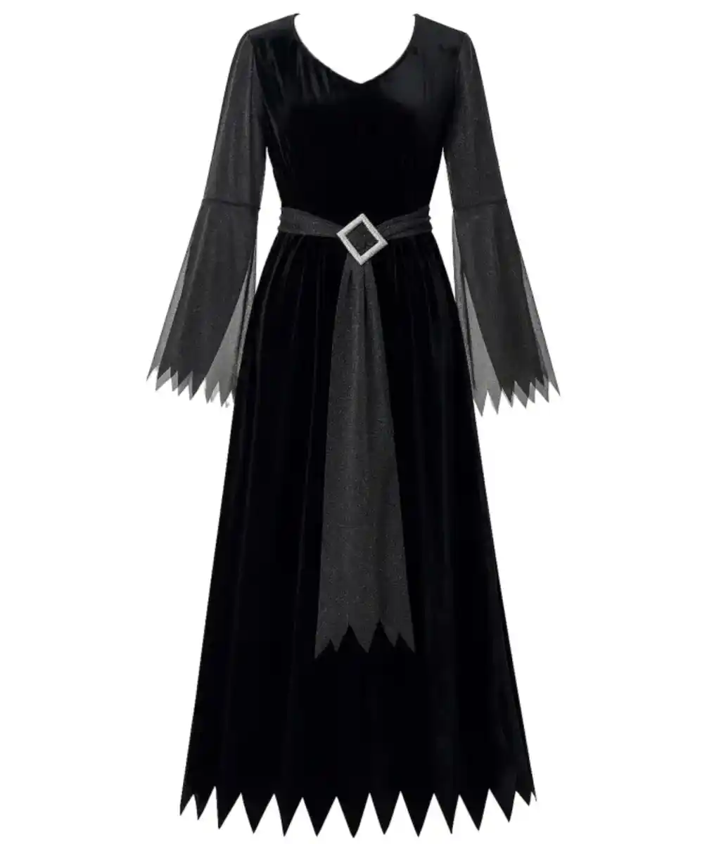 Bild 1 von Erwachsenenkostüm Kleid Halloween, schwarz