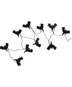 LED-Lichterkette Halloween, schwarz