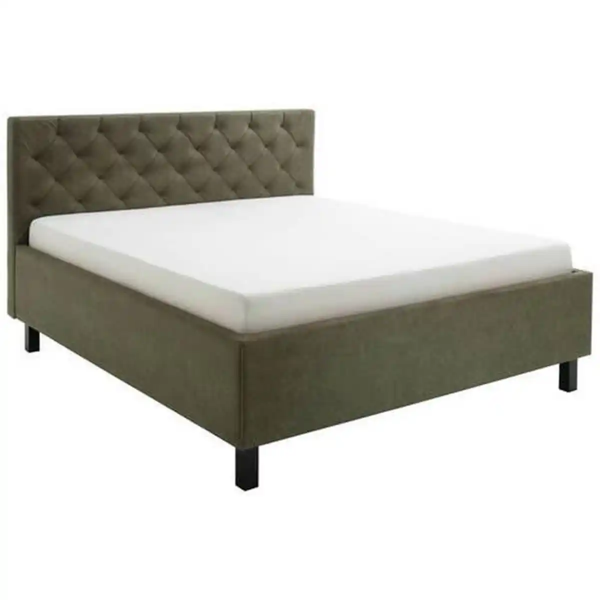 Bild 1 von Xora Polsterbett San Remo, Grün, Holzwerkstoff, massiv, 160x200 cm, Reach, gepolstertes Kopfteil, Stoffauswahl, in verschiedenen Größen erhältlich,individuelle Liegehärteeinstellung, Schlafzimme