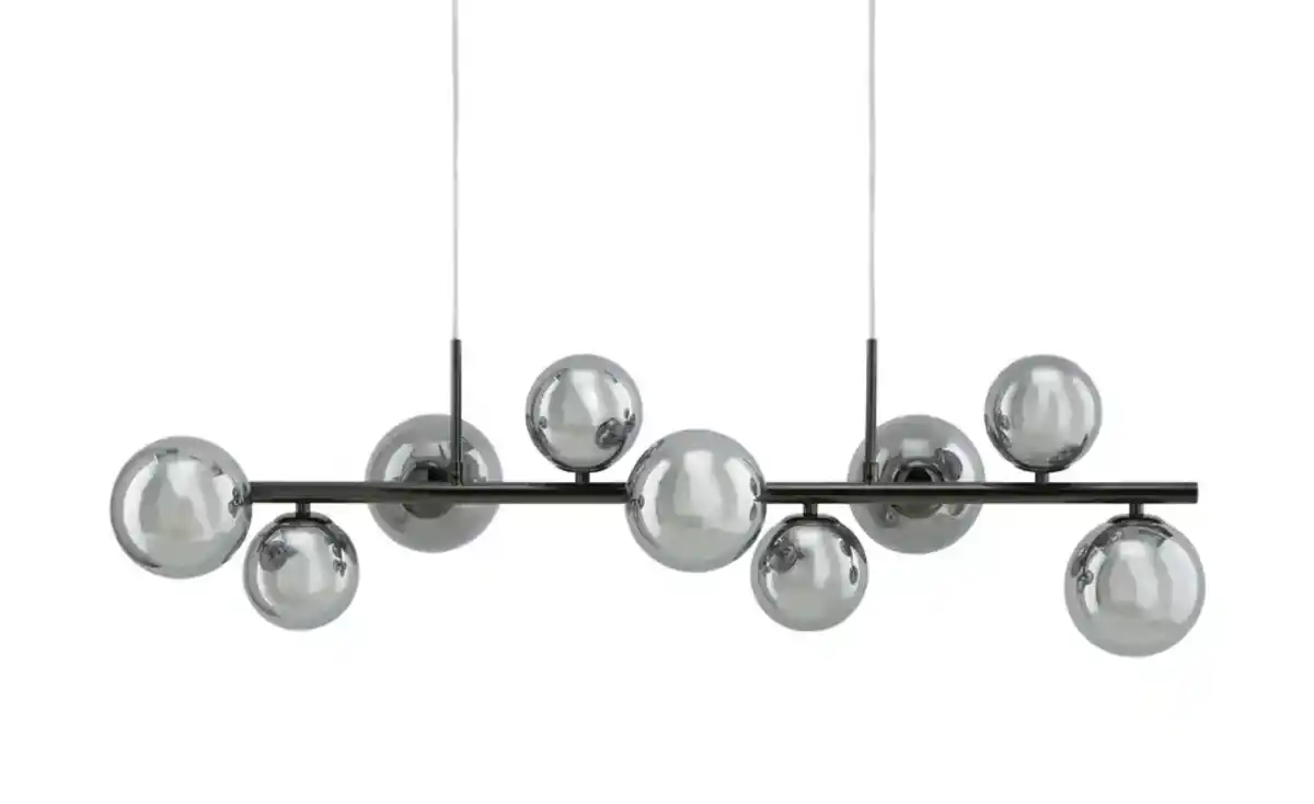 Bild 2 von Meisterleuchten Pendelleuchte, 9-flammig, schwarzchrom, Rauchglas Hins Black