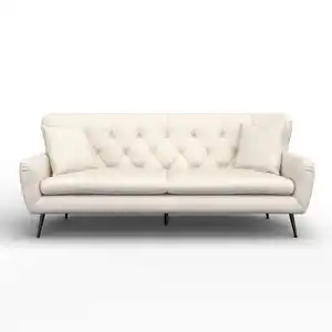 Sofa Liliana Webstoff Creme, Creme