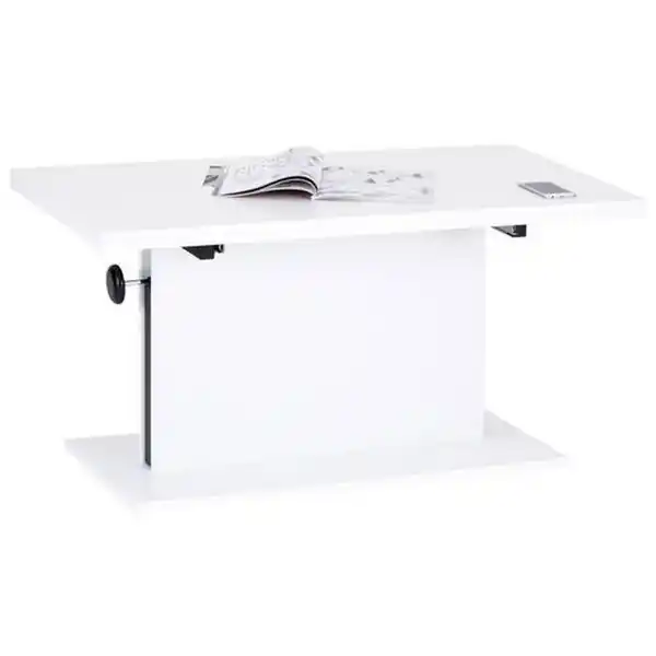 Bild 1 von Mid.you Couchtisch, Schwarz, Weiß, Holzwerkstoff, rechteckig, Bodenplatte, 110x57-73x55-110 cm, ausziehbar, höhenverstellbar, Wohnzimmer, Wohnzimmertische, Couchtische, Couchtische höhenverstellba