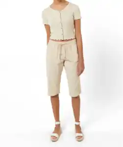 Hose in 3/4-Länge, Beige