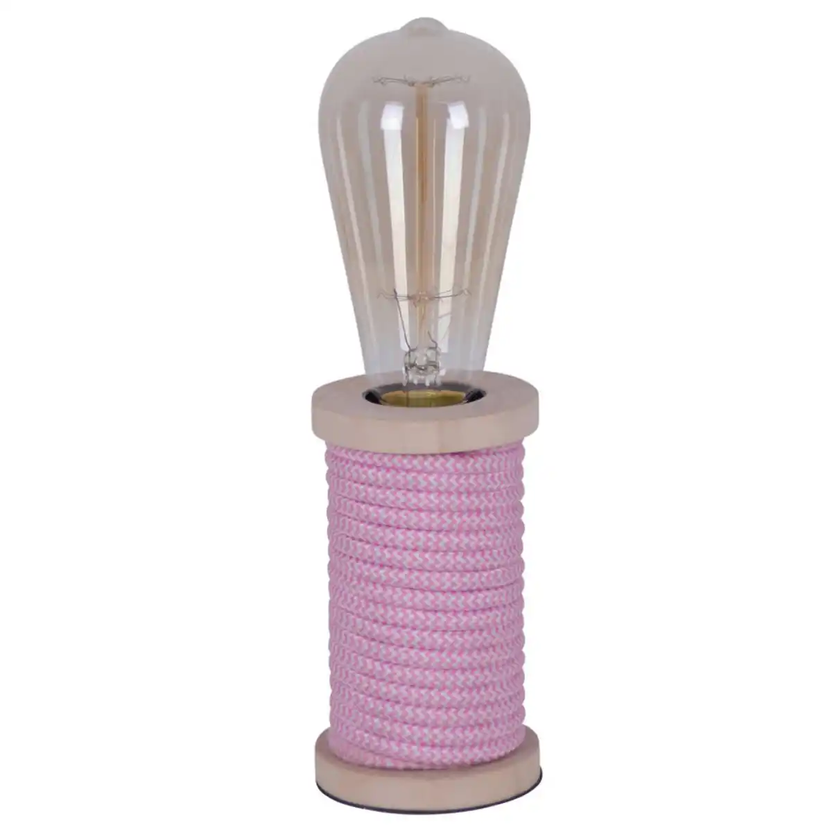 Bild 1 von Näve Tischleuchte, Natur, Weiß, Pink, Holz, Metall, Textil, Kirschbaum, 12 cm, Lampen & Leuchten, Innenbeleuchtung, Tischlampen, Tischlampen