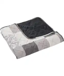 Tagesdecke mit Wendefunktion, grau gemustert