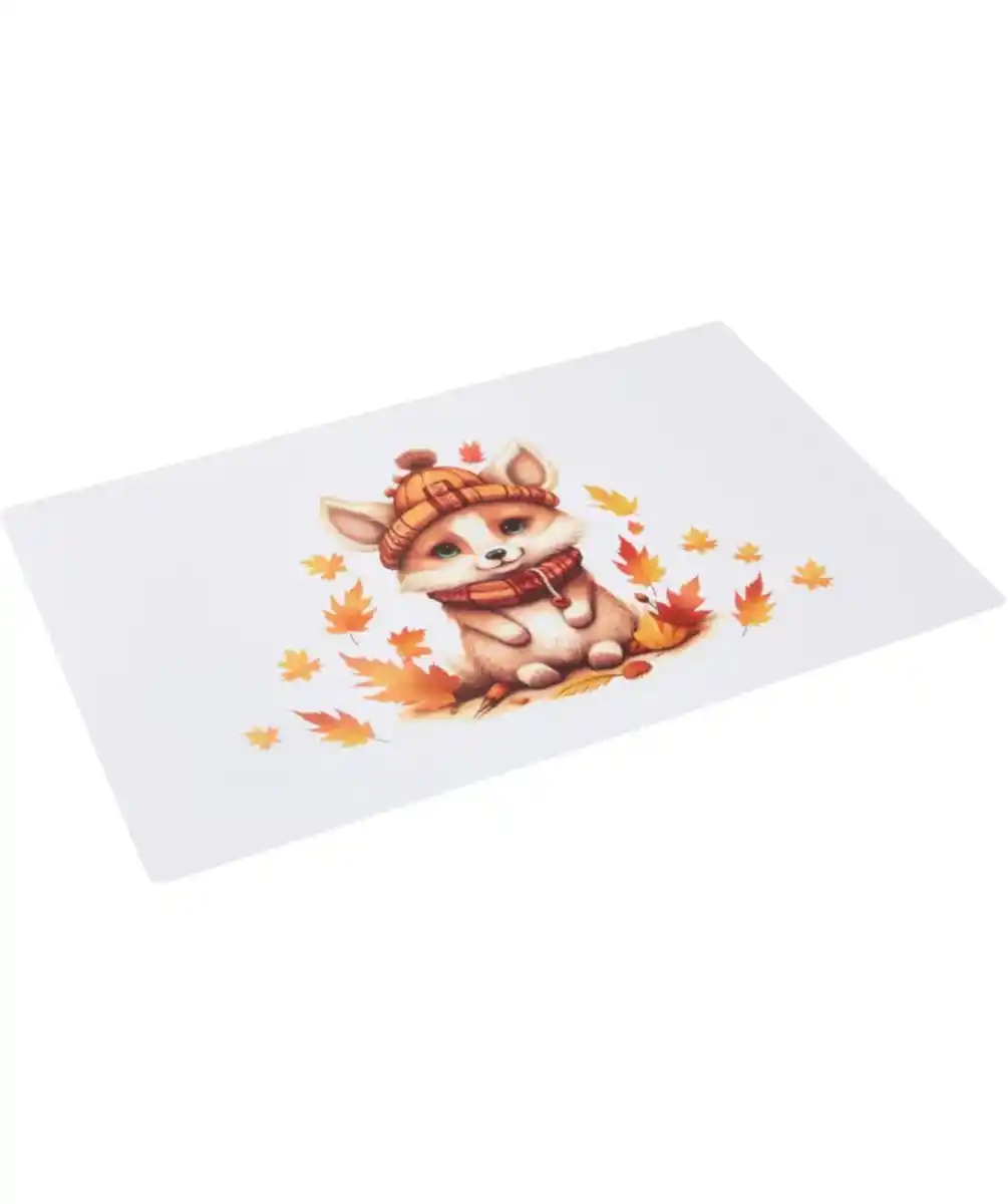 Bild 1 von Platzset mit Tiermotiv, weiß bedruckt