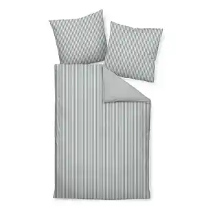 Janine Wendebettwäsche Giorgio, Silber, Weiß, Textil, Streifen, 200x200 cm, Textiles Vertrauen - Oeko-Tex®, bügelfrei, pflegeleicht, atmungsaktiv, hautfreundlich, saugfähig, schadstoffgeprüft,