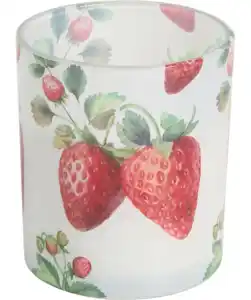 Kerze im Glas, rot