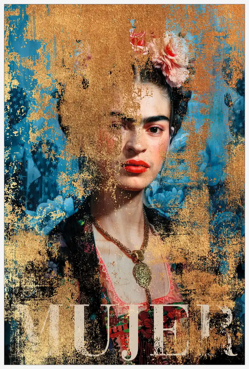 Bild 1 von Keilrahmenbild Denise Small Blau/Goldfarben, Blau, Goldfarben