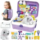 Bild 1 von HERSITY Tierarztkoffer Hund Spielzeug Kinder Geschenkideen Kind 3+ Jahre, Tierarzt Spielset Geschenk Mädchen Jungen 4 5 Jahre Rollenspiel Kinderspielzeug