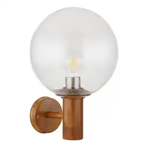 Globo AUßENWANDLEUCHTE, Klar, Glas, 37 cm, Lampen & Leuchten, Außenbeleuchtung, Außenleuchten
