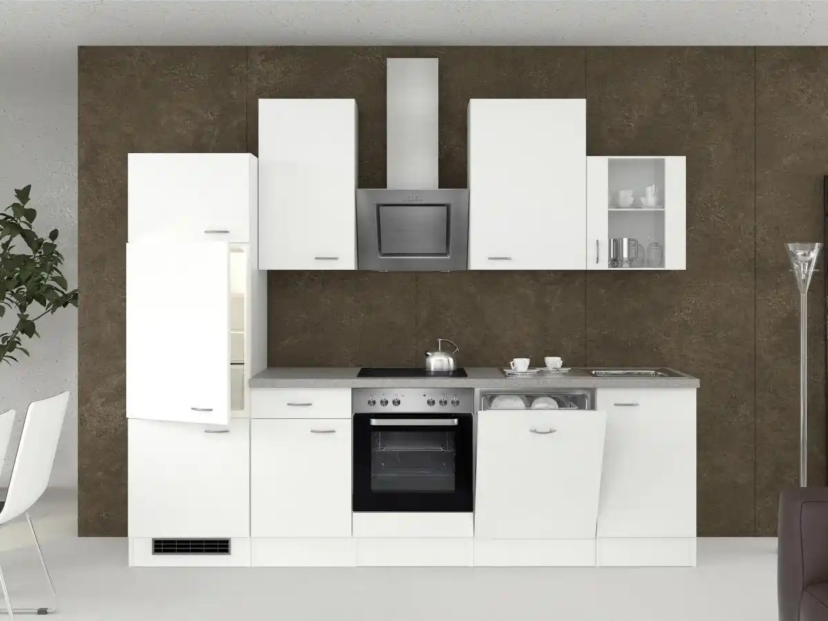 Bild 1 von Küchenblock in Weiss inkl. Geräte und Spüle 'Wito', Weiß