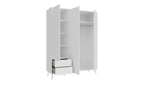 Bild 4 von Kleiderschrank 3-türig, Weiß, mit Einlegeböden Hemsby