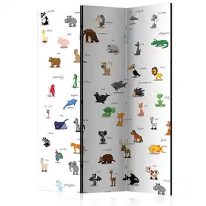 artgeist Paravent, Mehrfarbig, Holz, Textil, Kiefer, massiv, Tier, 135x172x3 cm, Motiv auf Vorder- und Rückseite, Wohnzimmer, Raumteiler & Paravents, Paravents
