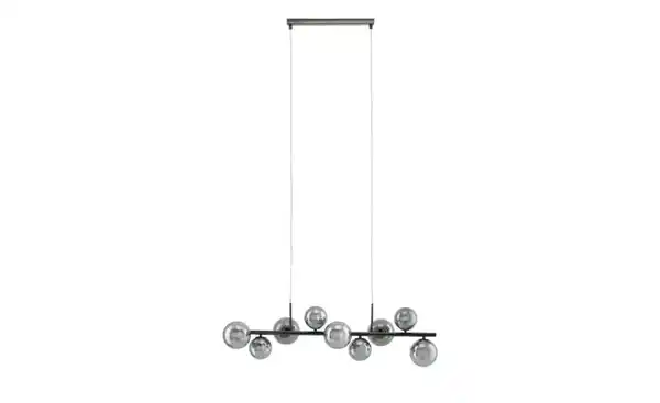 Bild 4 von Meisterleuchten Pendelleuchte, 9-flammig, schwarzchrom, Rauchglas Hins Black