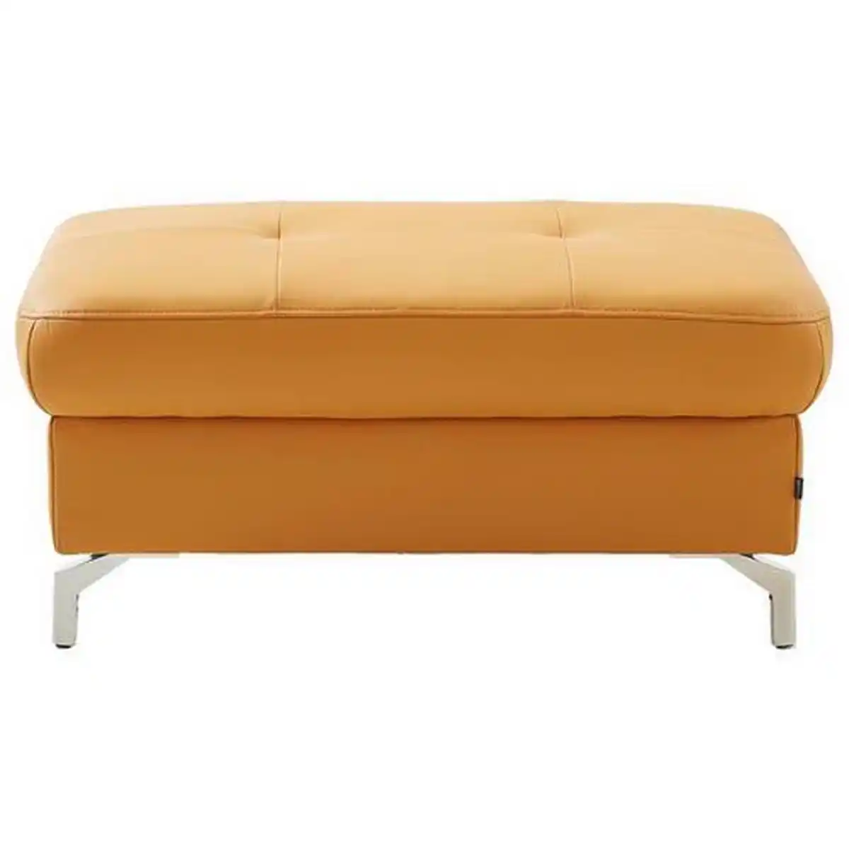 Bild 1 von Novel Hocker, Currygelb, Leder, Echtleder, Füllung: Schaumstoff, Federn, rechteckig, 95x48x74 cm, Lederauswahl, Wohnzimmer, Hocker, Sitzhocker
