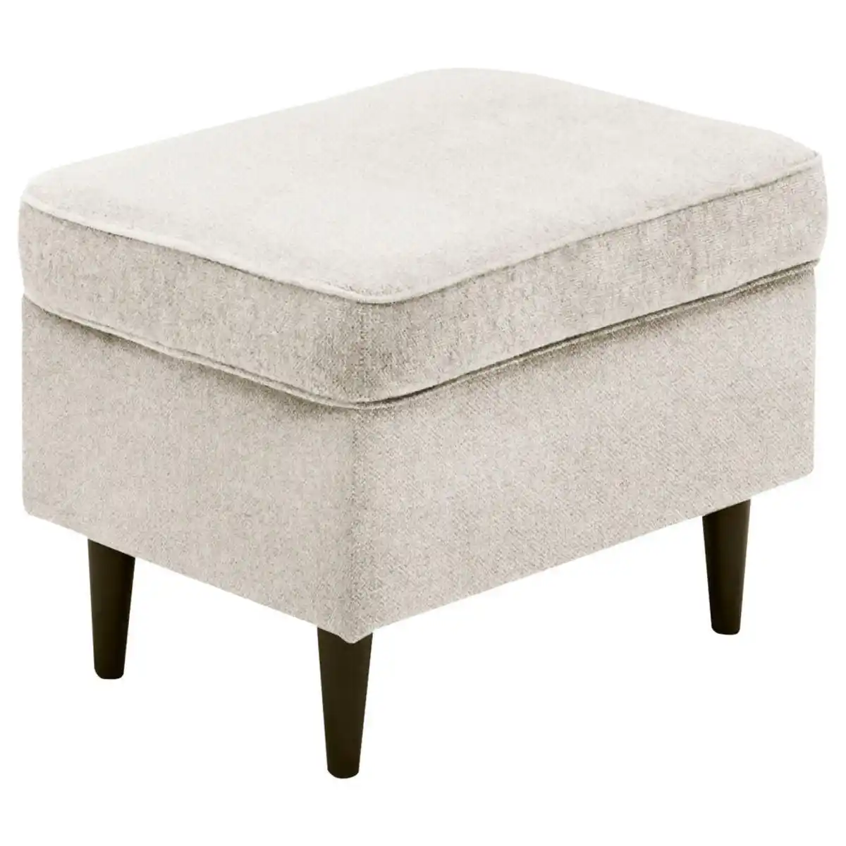 Bild 1 von Carryhome Hocker, Creme, Schwarz, Textil, Buche, massiv, rechteckig, 63x43x42 cm, Stoffauswahl, Wohnzimmer, Hocker, Sitzhocker