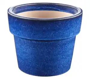 Dehner Keramik-Topf Irakolin, rund, blau