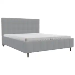 Mid.you Polsterbett, Silber, Holz, Buche, 180x200 cm, Bettkasten, Lattenrost, Schlafzimmer, Betten, Polsterbetten
